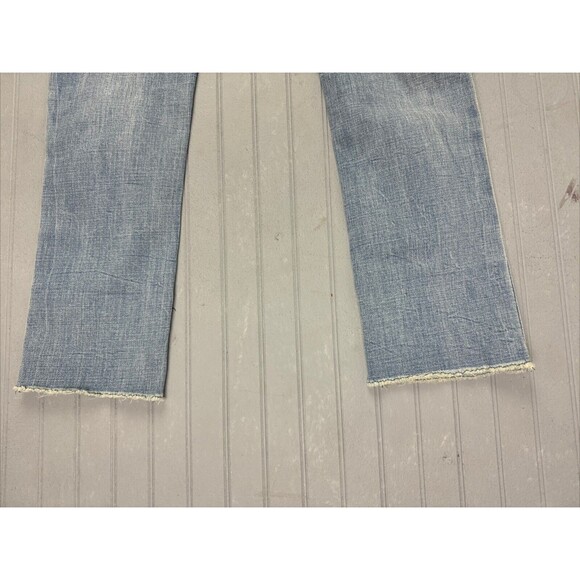 Seven 7 Size 6 Womens Jeans Skinny Distressed Raw Hem Light Wash Stretch - Picture 3 of 4